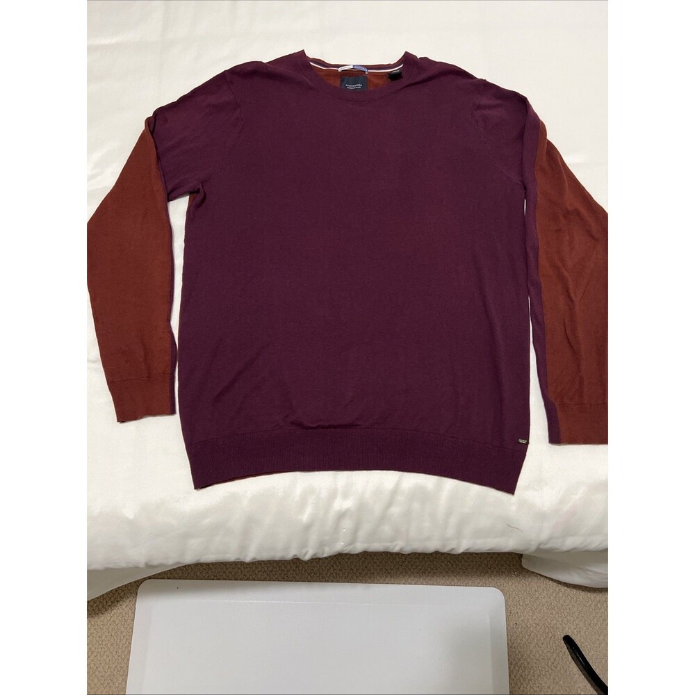 Scotch & Soda Sweater Cotton CASHMERE Lightweight Knit Minimalist Mens XL